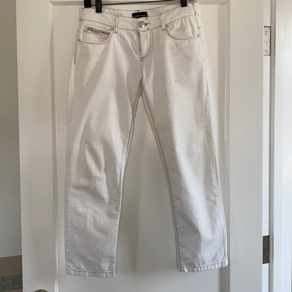 Emporia Armani Jeans cropped, zipped ankle,